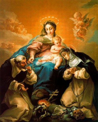 Virgen del Rosario en Gloria. Vicente López. Museo de Bellas Artes de Sevilla