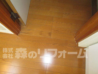 松戸市　介護保険　段差解消リフォーム　室内と廊下の段差が解消されました　安心して入浴ができます