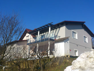 Edelstahlgeländer mit Klar-Glasfüllung