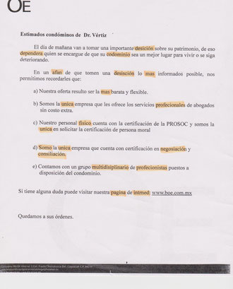 Este fue el texto entregado.
