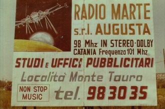 Radio Marte Augusta cartellone pubblicitario