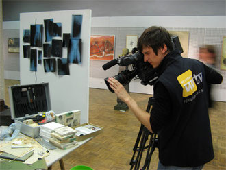 Presse bei der ARTvisite im Mittelrhein Museum Koblenz