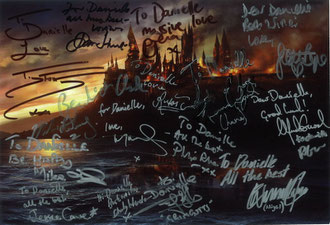 SIGNED BY JOHN JURT-NAT TENA-SCARLETT BYRNE-TOM FELTON-MATTHEW LEWIS-PHILIP RHAM-EVANNA LYNCH-ALFIE ENOCH-MIKE EDMONDS-JESSIE CAVE-SHIRLEY HENDERSON-RUSTY GOFFE-WILLIAM MELLING - RUPERT GRINT - BENEDICT CLARKE - ROHAN GOTOBED - MICHAEL HENSBURY