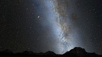 La Galassia di Andromeda e la Via Lattea come appaiono oggi.