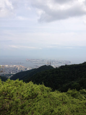 神戸の景色がみえてきたよー!!