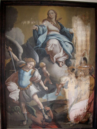Giocatojo (Castagniccia)- L'Assomption, Saint Michel, Saint André (à peine visible !) - Francesco Carli 1735-1821