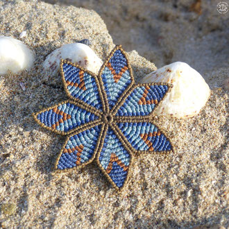 kp kitsch-paradise artisans créateurs accessoire de cheveux barrette mandala