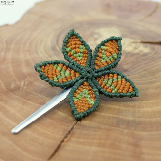 kp kitsch-paradise artisans créateurs macramé barrette papillon
