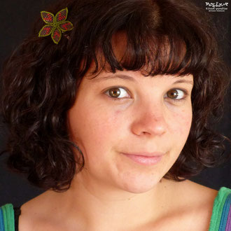 kp kitsch-paradise artisans créateurs macramé barrette papillon