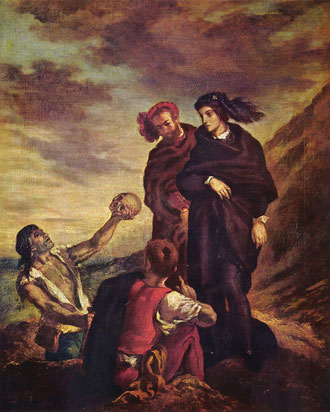 La calavera de Yorick. Eugène Delacroix.