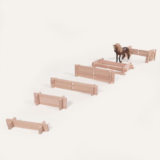 Spring Parcours Set – handgefertigt – passend für Schleich® Pferde