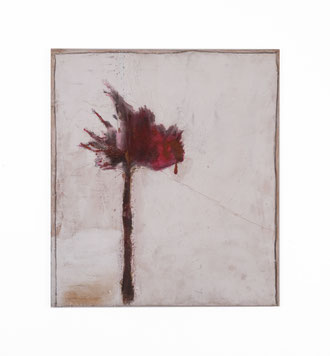 "ROTBLUme", 90x80cm, Mischtechnik auf Leinwand, 2018