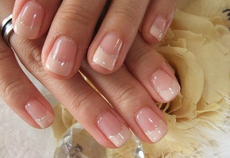 ピンクベージュ♡フレンチネイル