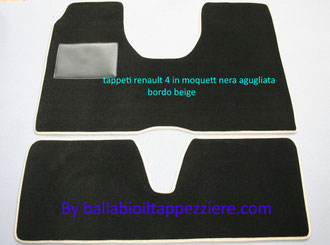 tappeti R4 nero bordo beige By ballabioiltappezziere.com