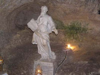 St.Paul's Grotto,where the Apostle lived for three months.