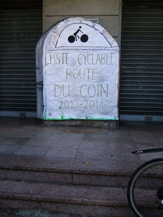 Piste cyclable route du Coin : 2010 - 2014