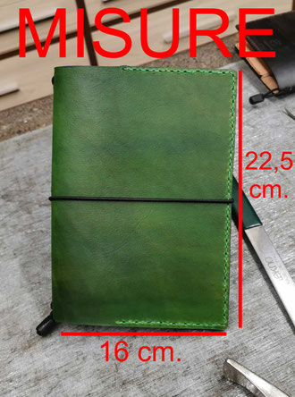 custodia cover quaderno A5 in cuoio