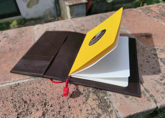 custodia cover quaderno A5 in cuoio
