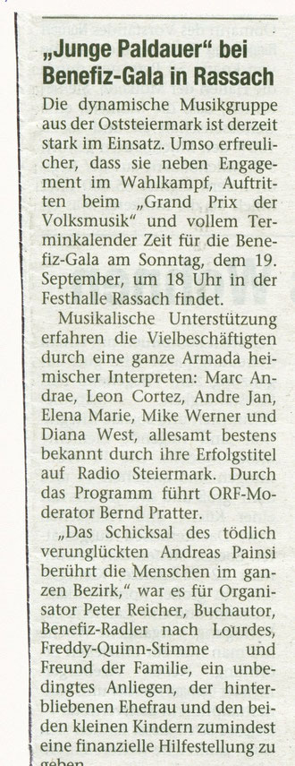 Zeitung: "Woche" vom 16.9.2010