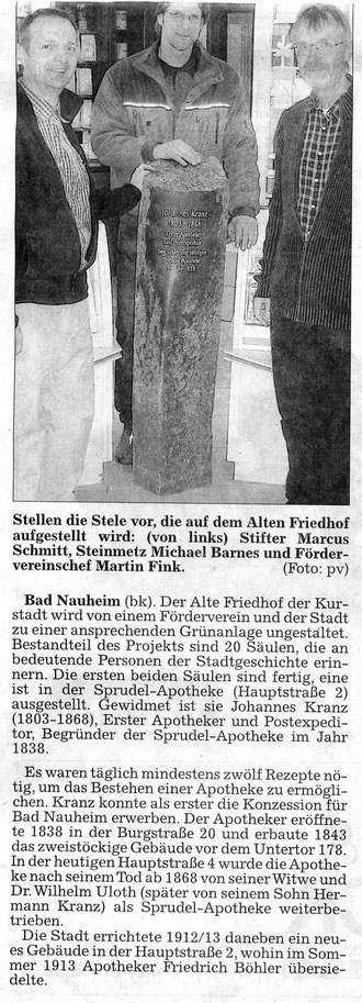 Wetterauer Zeitung vom 6.Dezember 2008 