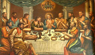 Quadro dell'ultima cena nella Chiesa di S.Nicola a Piaggine (SA)