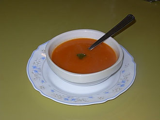 recette illustrée de la supe de tomate