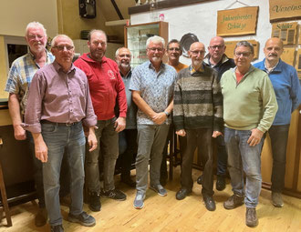 v. l. Matthias Pieck, Gottfried Fuß, Roland Kranz, Peter Fuß, Helmut Ackers, Rolf Heisinger, Rüdiger Liebertz, Andreas Liesenfeld, Friedhelm Müller, Herbert Tesch