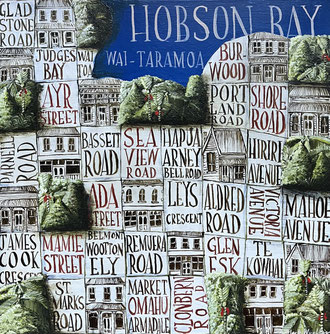 "Hobson Bay' 2025 Oil On board 25 x 25 cm SOLD