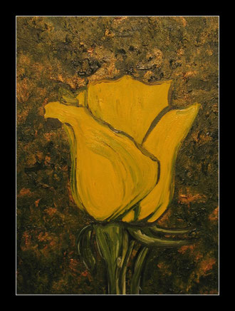 Rose in Öl  30 x 40 cm