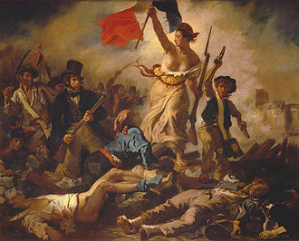 "La liberté guidant le peuple",Delacroix,1831