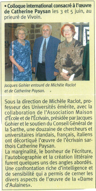 premier colloque Catherine Paysan