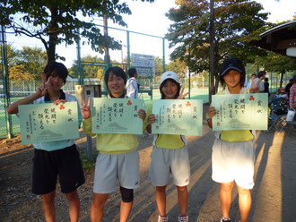 平成２３年度茨城県高等学校ソフトテニス新人大会県西地区予選会女子個人第３位