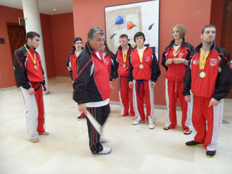 BCKA Team members with coach Alex Barrowman