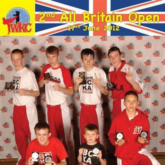 BCKA boys...(top L-R - Jack Etches, Daniel Laing, Jack Bristowe, Kieren Wilson. Bottom L-R - Lewis Gemmill, Declan Etches, Nikolai Milanov