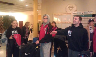 BCKA Team Members preparing for home
