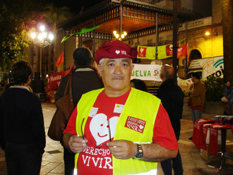 José Luis Espino Carrasco, casado con dos jijos y un nieto, perteneciente a la iglesia evangélica presbiteriana de Huelva, pensionista de las clases pasivas del estado, presidente y fundador de la aso