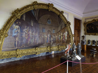Bild: Eingangsbereich zum Kloster im Palácio Nacional de Mafra
