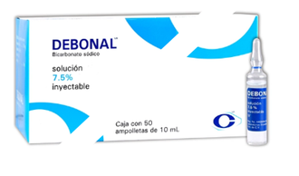 BICARBONATO DE SODIO 7.5 % C/50 AMP. 10 ML DEBONAL