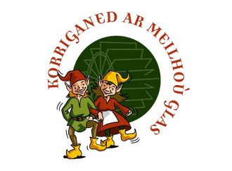 Logo du cercle celtique du Moulin Vert Korriganed Ar Meilhoù Glas de Quimper
