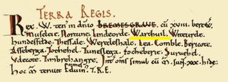 The Wythall entry in the Domesday Book from Open Domesday. See Acknowledgements for a link to that website.