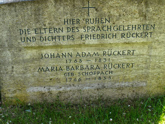 Der Gedenkstein im alten Friedhof Schweinfurt