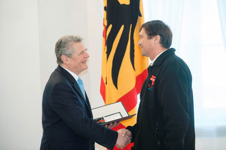 Bundespräsident Joachim Gauck (links) und Manfred Wille