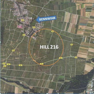 Map of Hill 216 today