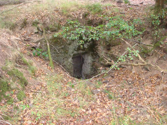 Bunker entrance on Hill 672 on Hohe Schwaertz, where Pfc. Shirley's inscription was found