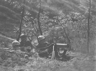 US machine gun position on Monticelli