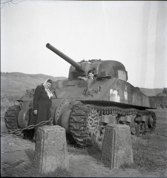 The M4 Sherman "Renard" in 1950 in Kietzheim (Photo courtesy Laurent Kloepfer)