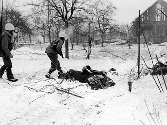 Jebsheim was one of a string of fortified towns in the north to south communication grid east of Colmar an important German communication center (photo courtesy www.dogfacesoldier.org)