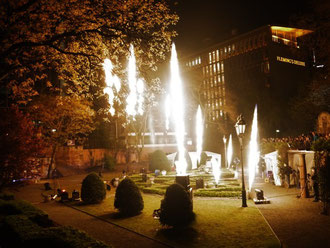 Feuerwerk bei der Luminale 2012 in Frankfurt