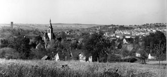 Sickingen-Flehingen vom Reichenberg besehen-1960erJahre