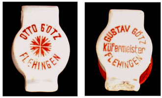 Bügelverschlüsse von Flaschen der Mineralwasserfabrik Götz Flehingen.